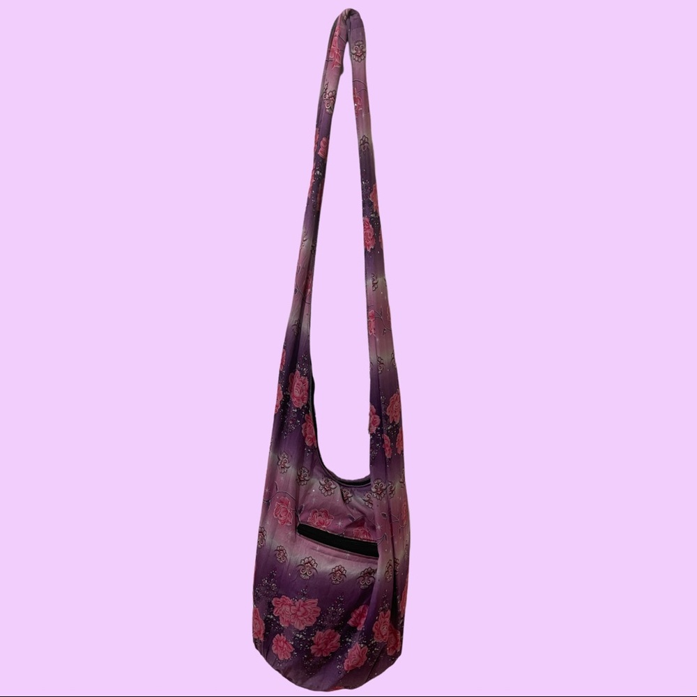Floral messenger bag